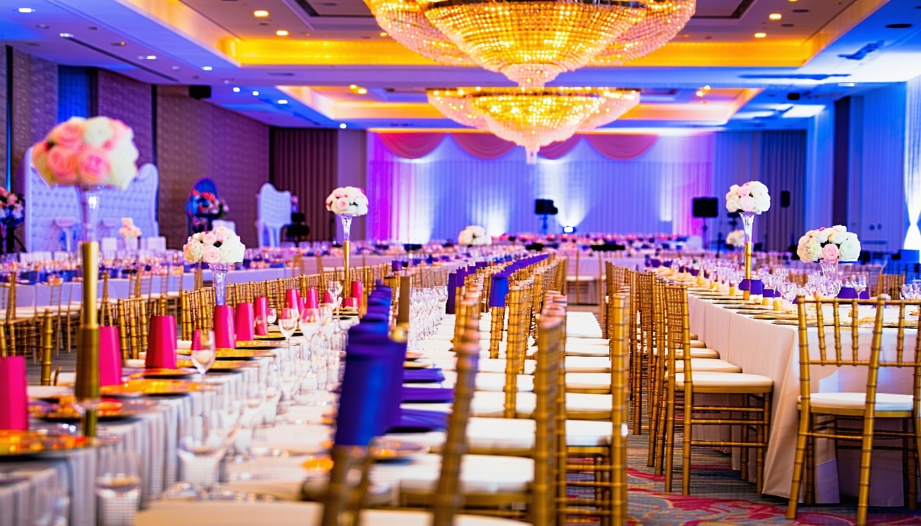 Beautifully decorated event venue
